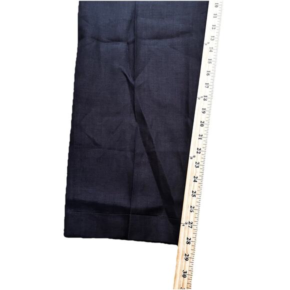 J. Peterman Company Men Flat Front Linen Cuffed Pants Size 38x28 Navy Blue - Picture 5 of 5